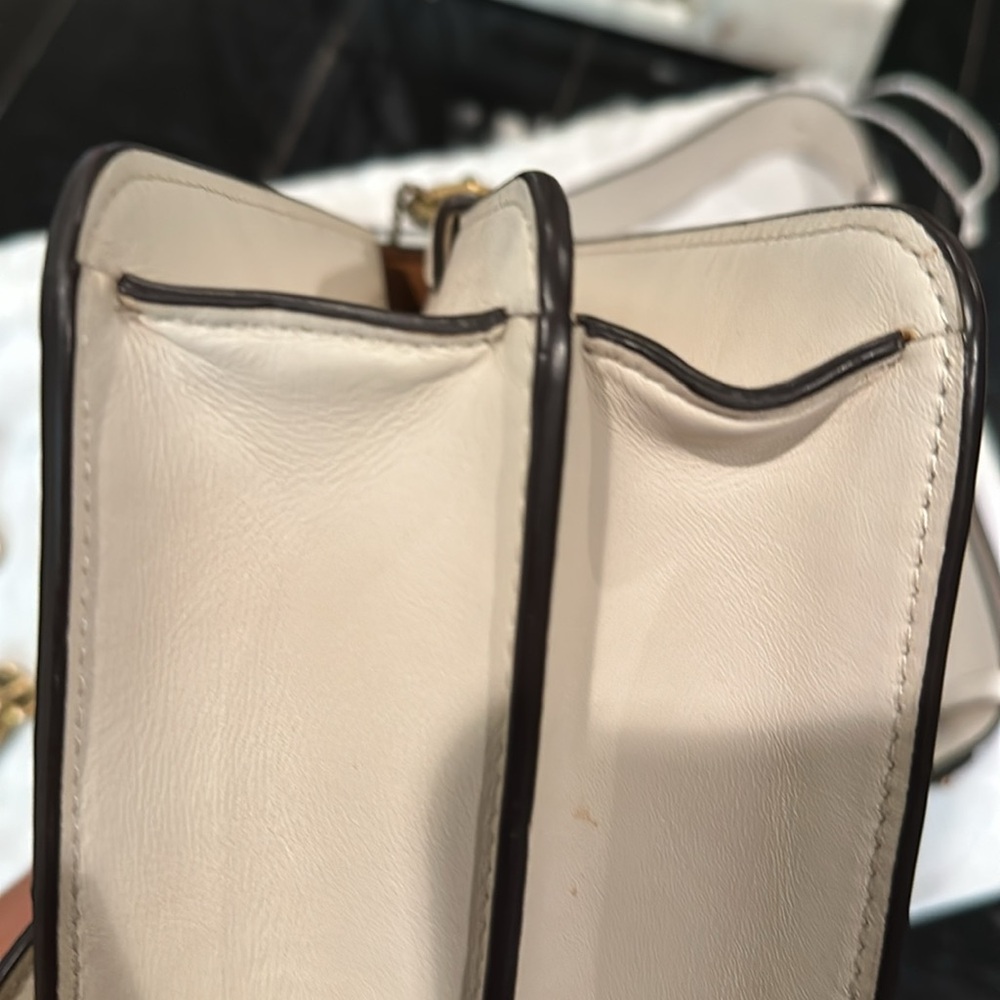 Coach Ivory Leather Top Handle w/two additional straps and dust bag. - Picture 6 of 14